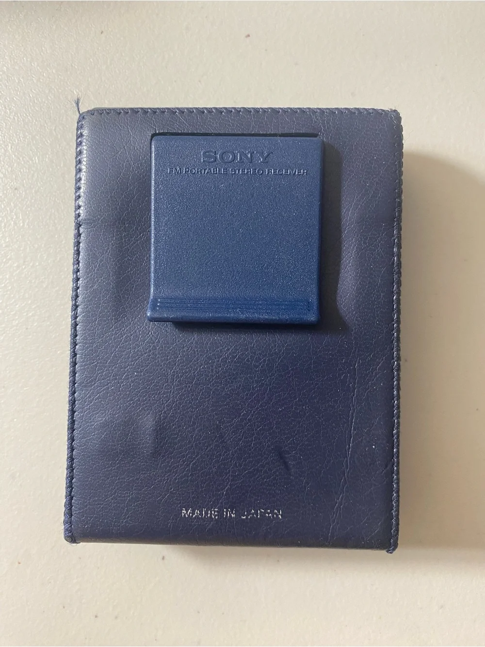 First model SONY FM WALKMAN Blue SRF-40 W FM 1980 Japan Tested Working